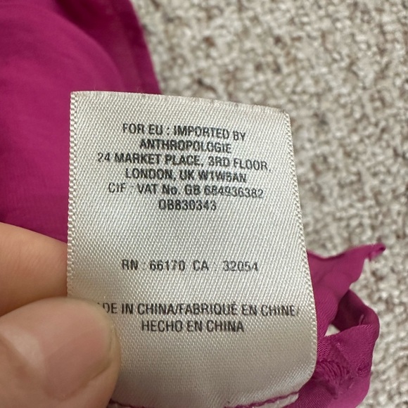 Anthropologie Magenta Blouse size 4 - Picture 7 of 9